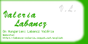 valeria labancz business card